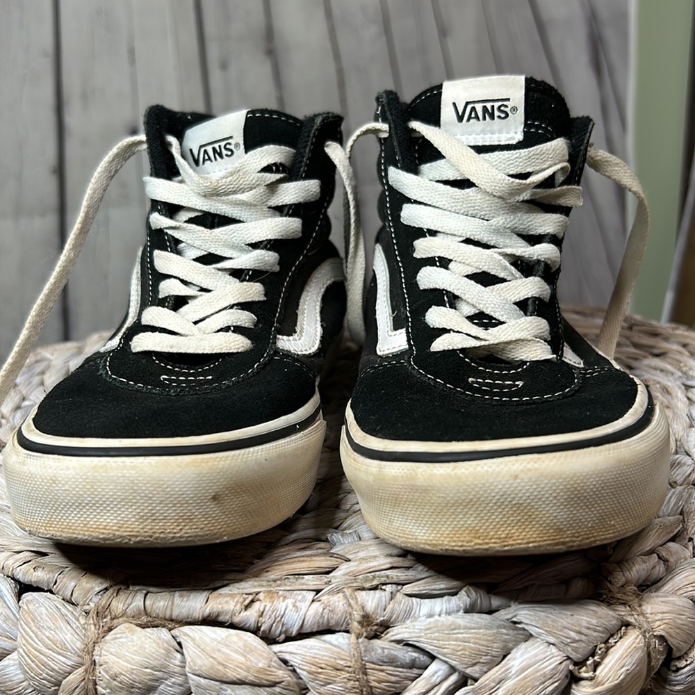 Vans Old Skool Black High Tops 5.5 - Picture 2 of 8